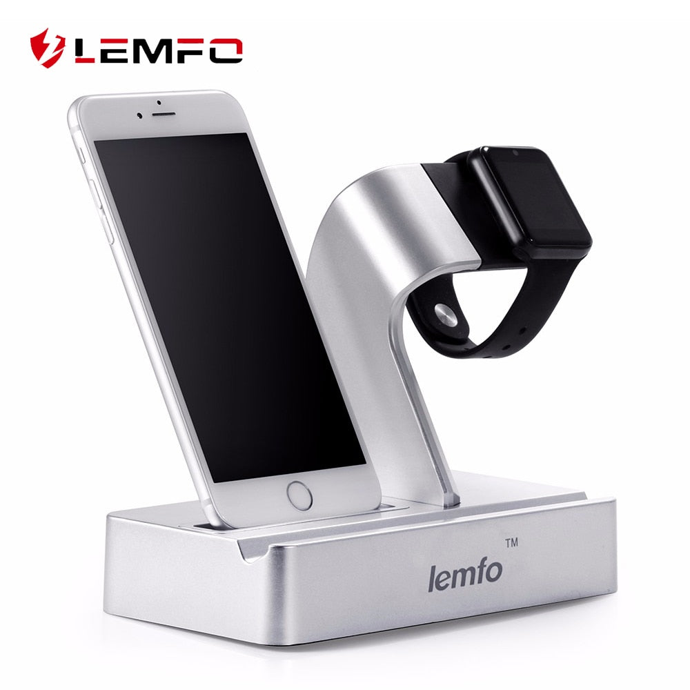 Lemfo 3 in 1 Charging Dock Station Triple Holder Stand For Apple watch for iwatch SmartWatch for iPhone Mobile Phone iPad Tablet
